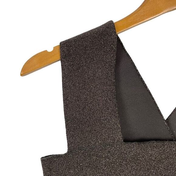 New A.L.C. Ali bronze metallic Knit Crop Top Size Medium Celebrity Style - Picture 5 of 16